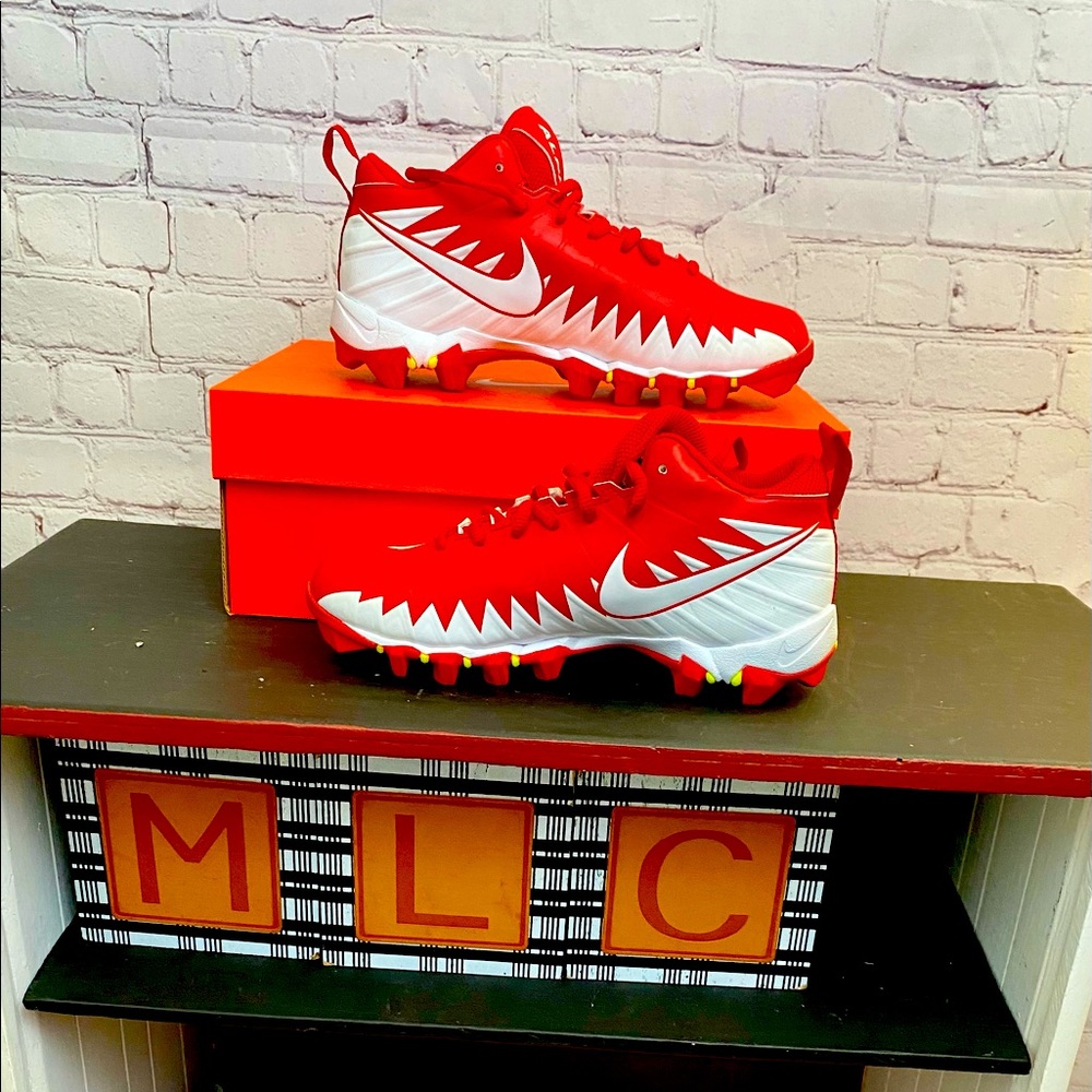 Red Nike Alpha Football Cleats